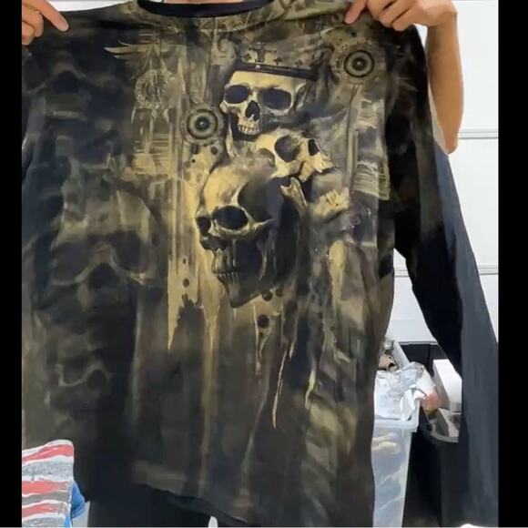 Xtreme Couture By Affliction Long Sleeve Tee Death's Grin, Size 4XL New w/ Tag - Picture 6 of 6